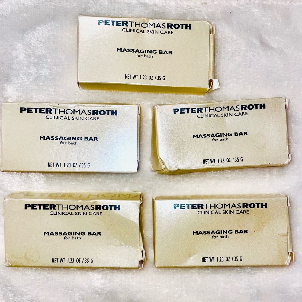 Peter Thomas Roth Massaging Bar Soap Travel Size Lot- Beige Packaging (5 Bars)